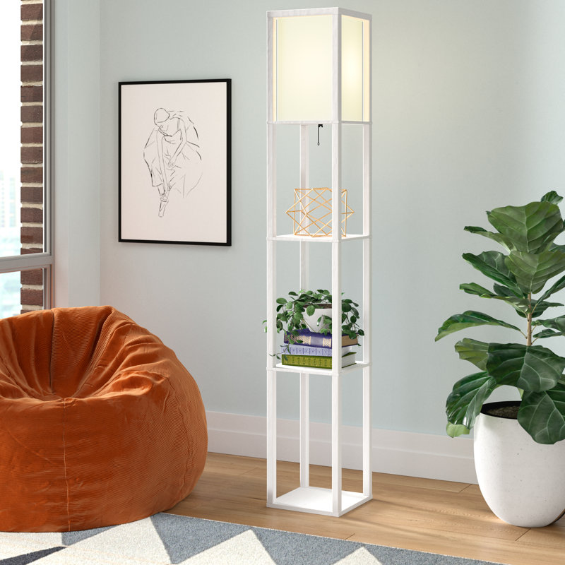 Amandev 62.5'' Column Floor Lamp, White
