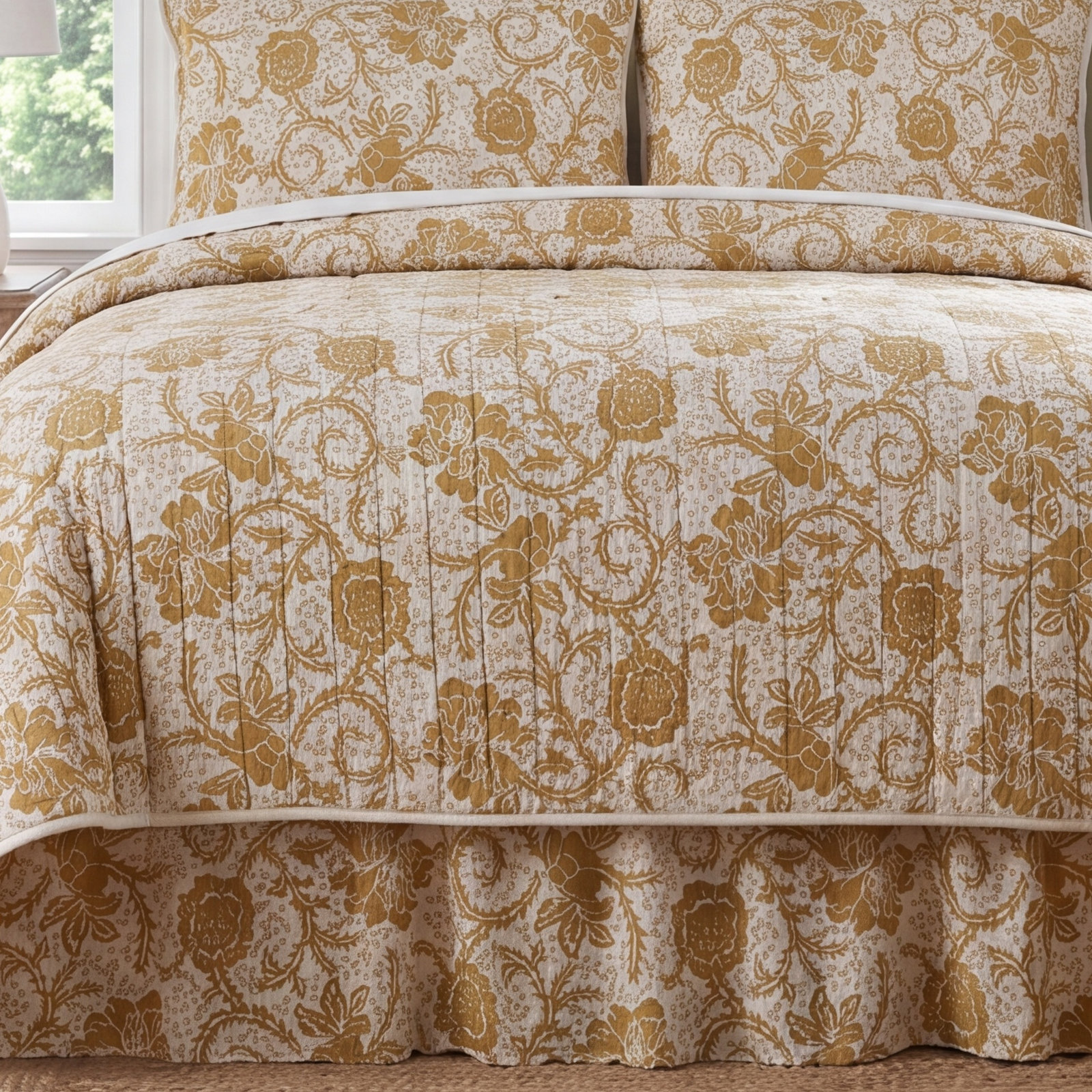 Ayda Ruffled Bed Skirt, Queen