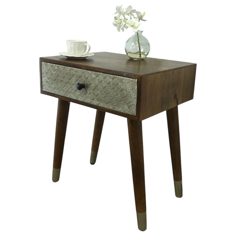 Hand-crafted Accent Table/nightstand With Unique Drawer Front