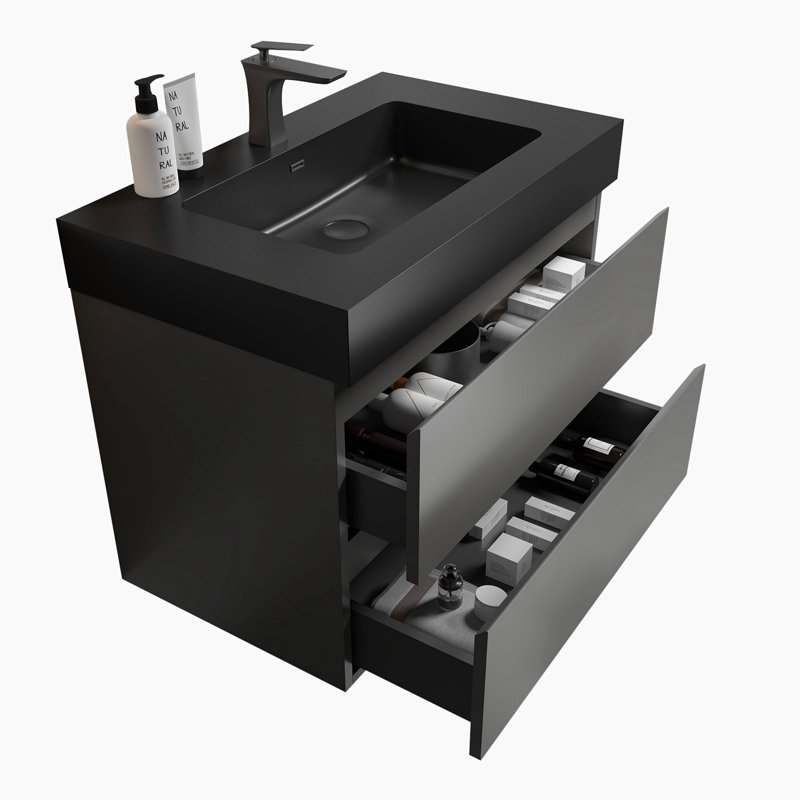 29.9'' Single Bathroom Vanity with Ceramic Top