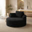 Fauteuil lounge rond surdimensionné et moderne avec assise profonde et mousse à mémoire de forme pour un confort de détente optimal à l'intérieur