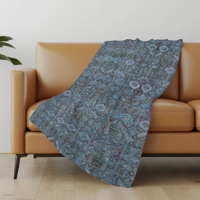 Jeté bohémien Addison, Bleu sarcelle