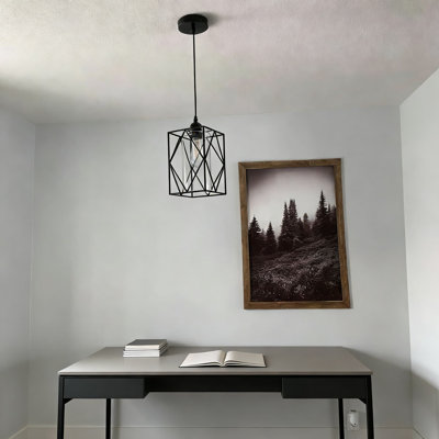 Luminaires suspendus Farmhouse, ensemble de 2 lustres suspendus industriels avec abat-jour en verre, mini plafonnier à intensité variable pour îlot de cuisine, salle à manger, chambre à coucher, couloir