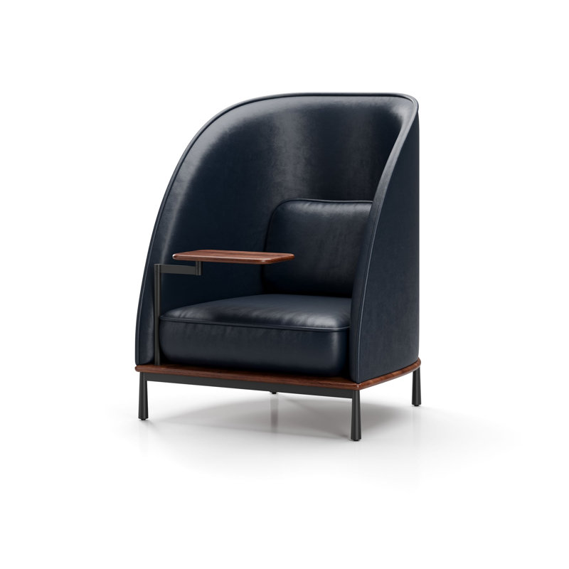 Arc Lounge Chair, Natural Walnut, Naveli 443 Wool