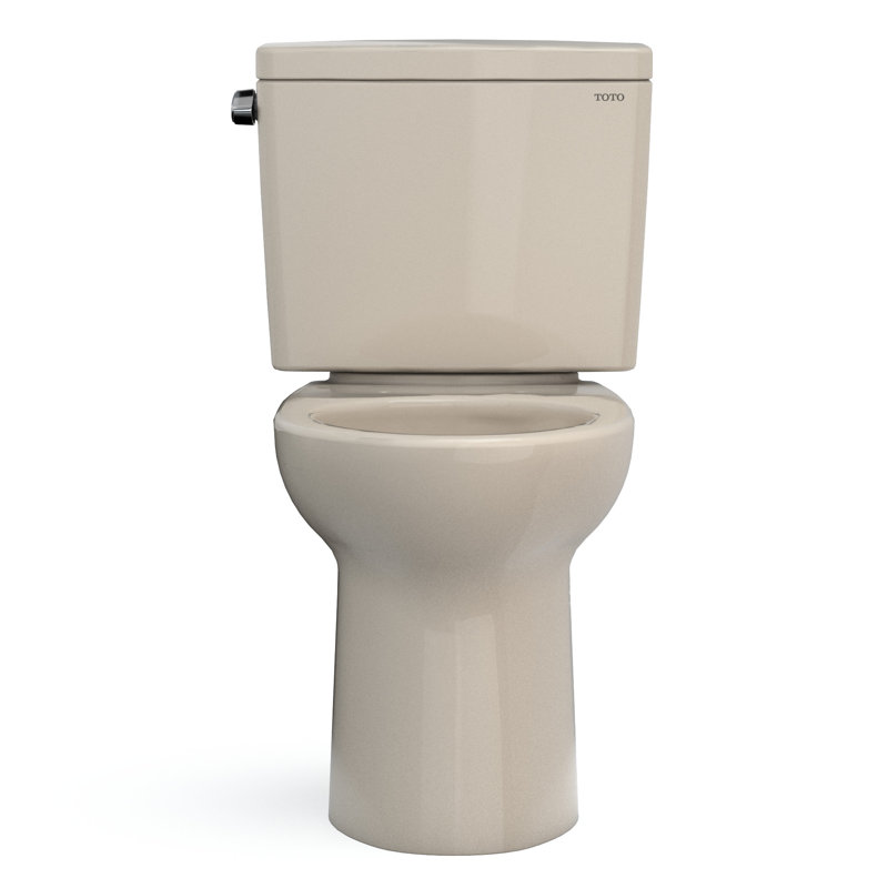 Drake® 1.6 GPF Elongated Two-Piece Toilet with Tornado Flush (Seat Not Included), Bone, 12"