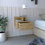 Table de chevet flottante Adele avec tiroir et tablettes de rangement ouvertes Adele-1369205145