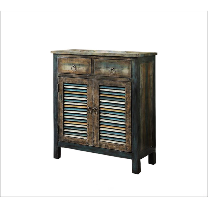 Charmante console rustique avec tiroirs et volets spacieux