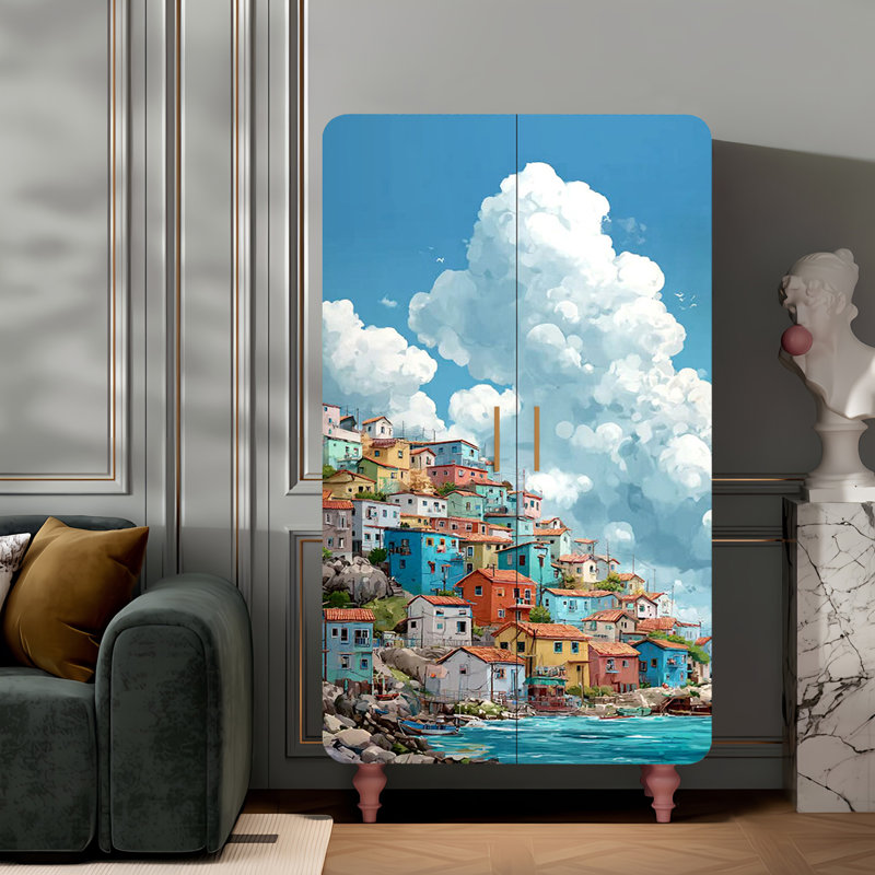 Household minimalist creative art wardrobe