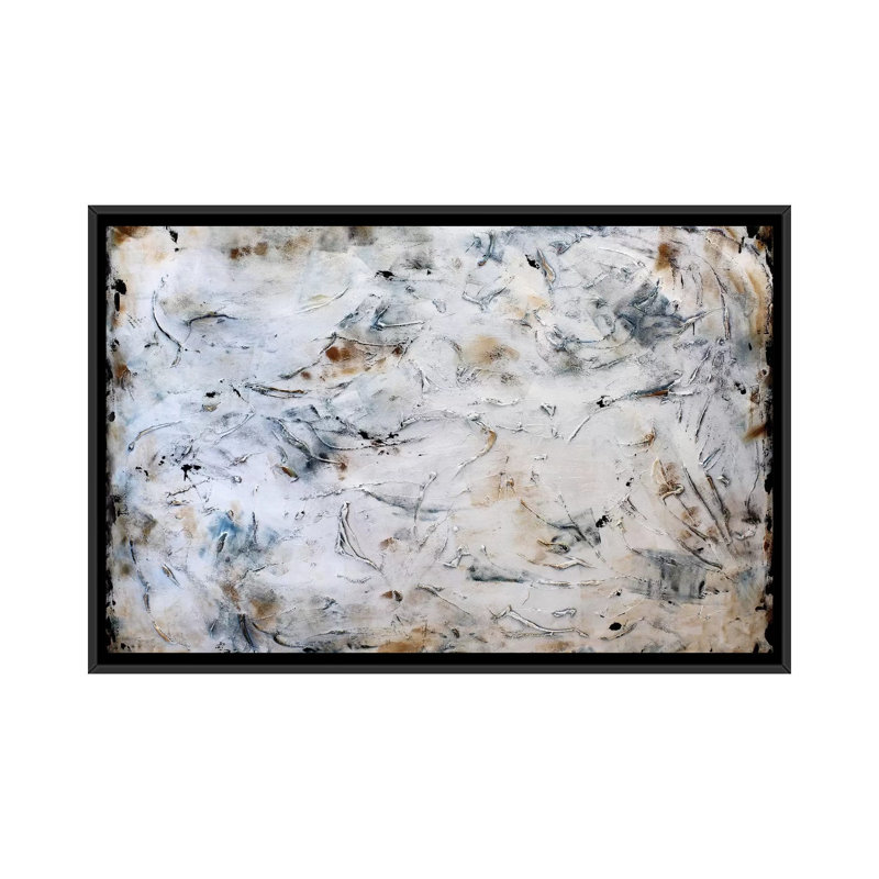 « rouillée abstract », reproduction sur toile, Pas de tapis, Toile avec cadre noir, H 18 po x l 26 po x P 1,5 po
