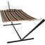 Hamac de bar en polyester matelassé pour 2 personnes avec support Mullin - Sandy Beach-10600042-10600048