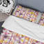 Ensemble de housse de couette en microfibre mauve / jaune 3 pièces-1678909213