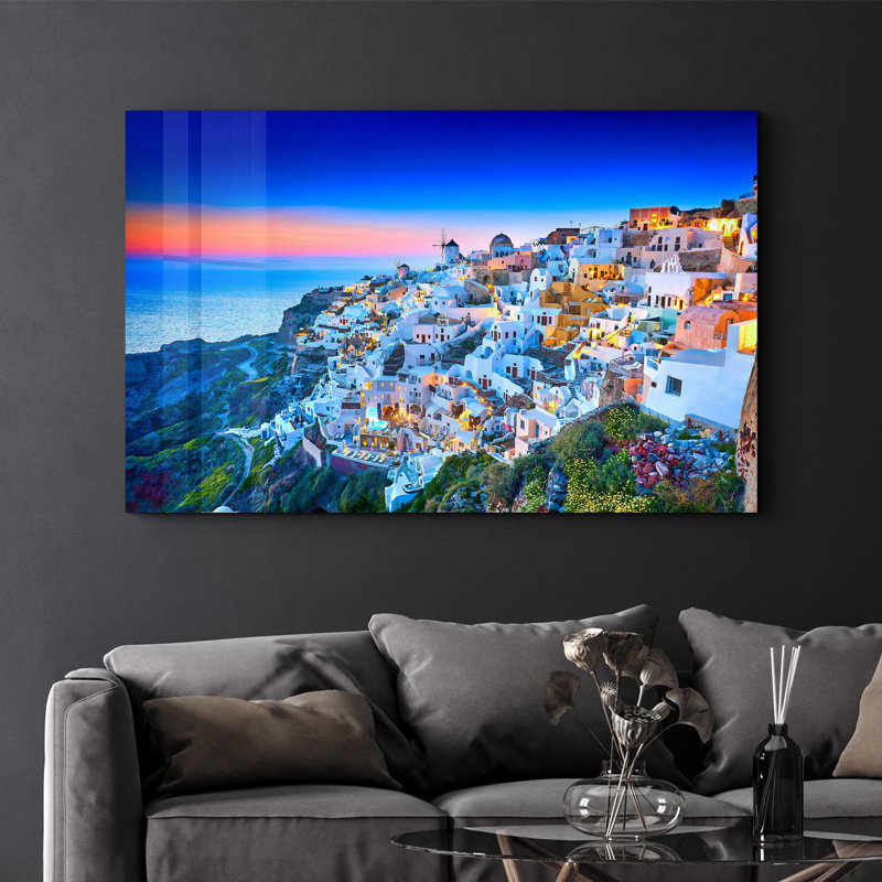 Élégante peinture murale en verre trempé de 13,8 po x 21,7 po | 100% verre trempé, épaisseur: 0,16 pouce | Imprimé UV pour des couleurs éclatantes | Parfait pour la décoration intérieure, le salon et les espaces de bureau