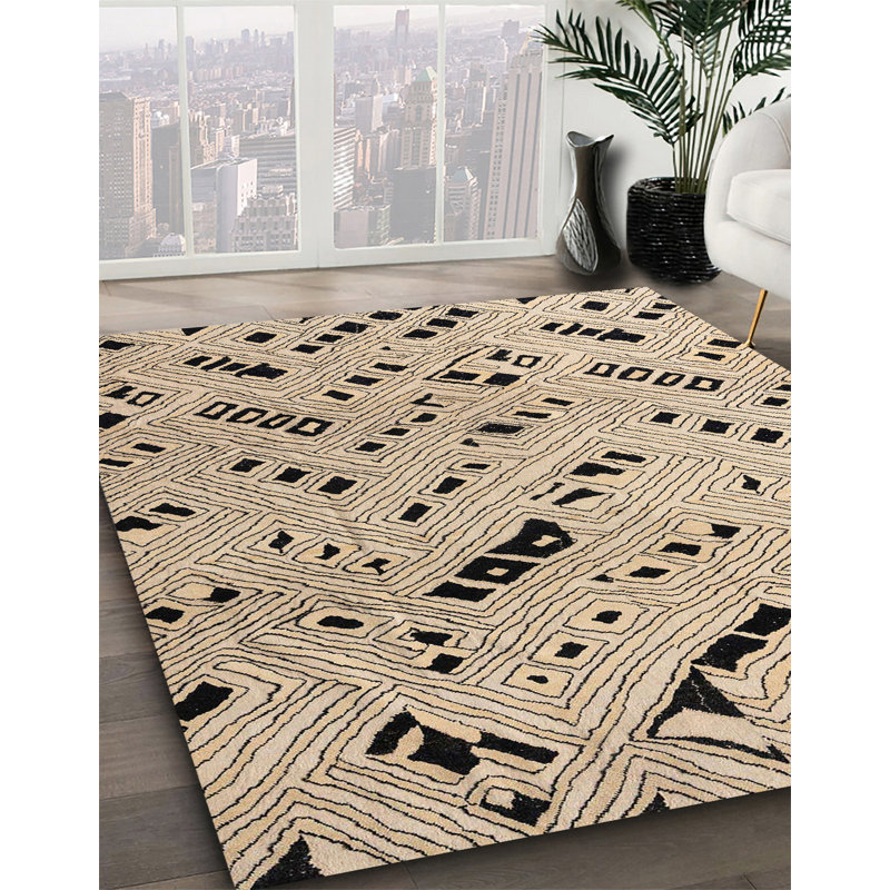 Tapis abstrait moderne 4750, Carré 5 pi