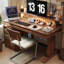 Bureau réglable en bois massif 55,12 po
