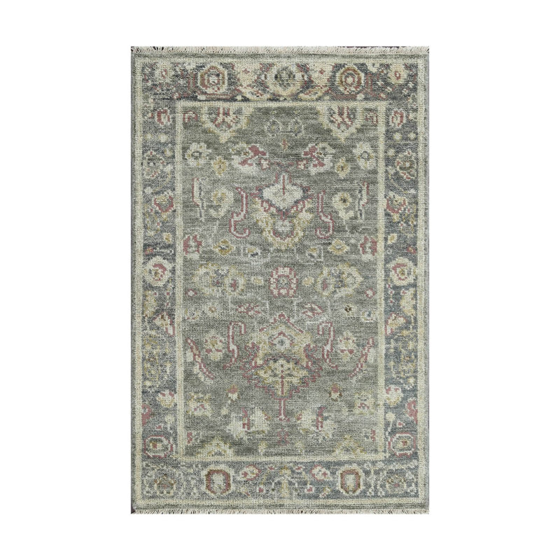 Tapis intérieur / extérieur en laine Hattabaugh, Rectangle 3 pi 7 po x 5 pi 7 po