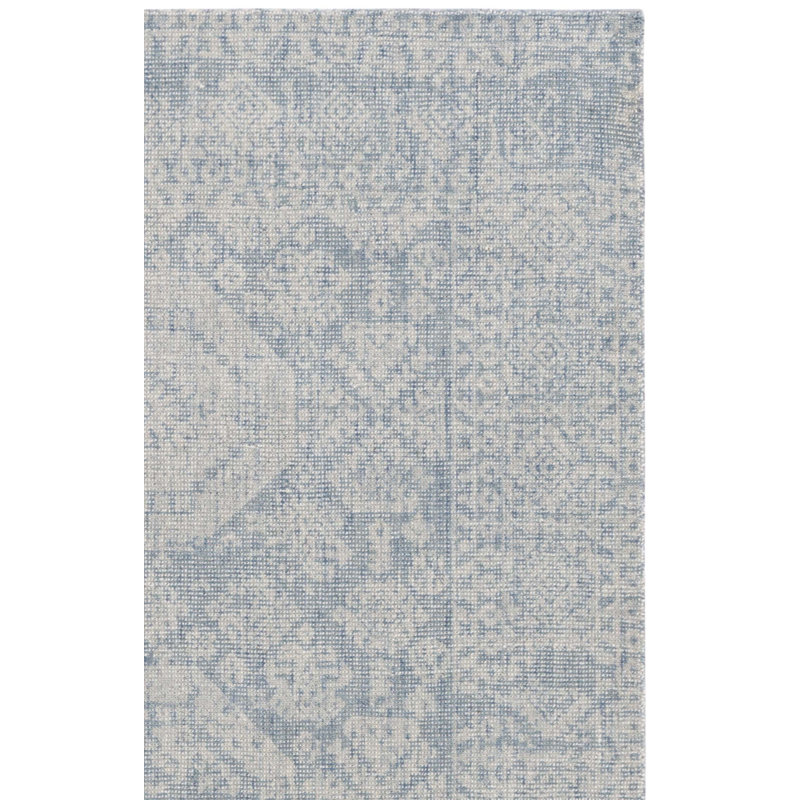 Allegresse Hand Loomed Wool/Cotton Oriental Rug in Blue, Square 6'