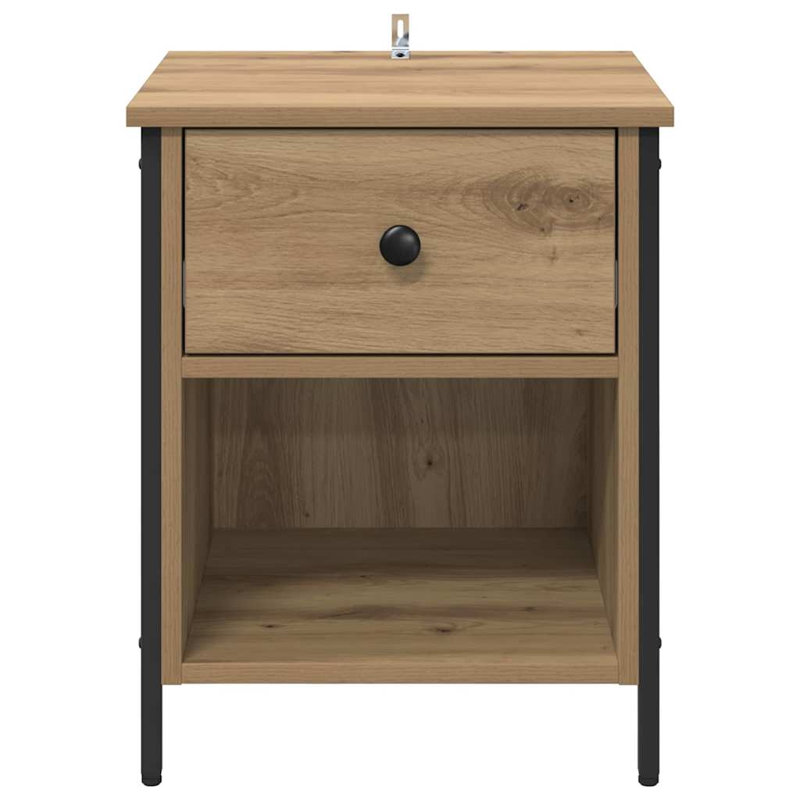 40cm W Manufactured Wood Bedside Table, Artisan Oak