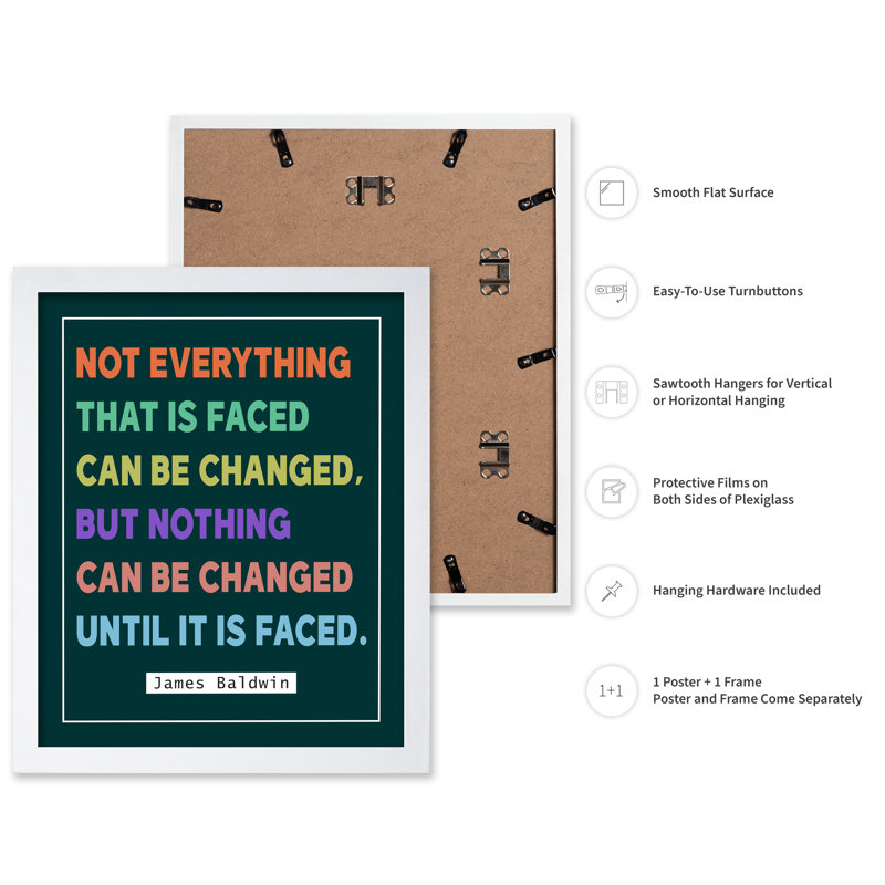 Rien ne peut être changé, Poster, 24"H x 32"W, White Framed