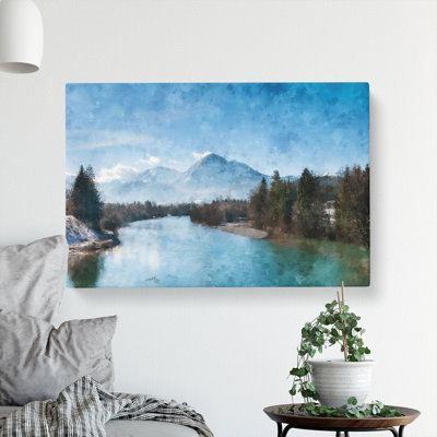 Mountain Above The Lake - Wrapped Canvas
