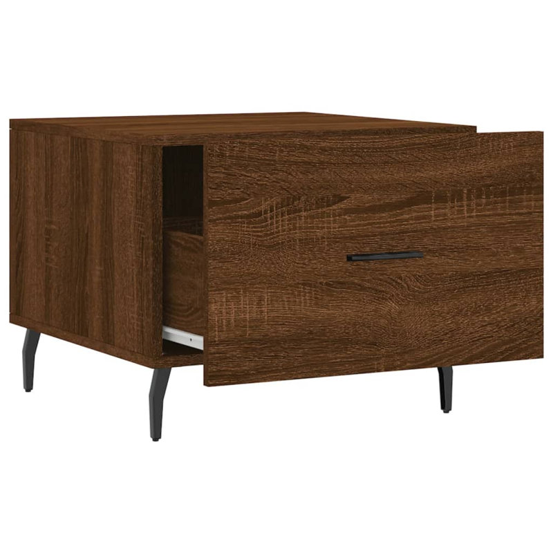 Azaela Four Leg Coffee Table with Storage, Brown Oak