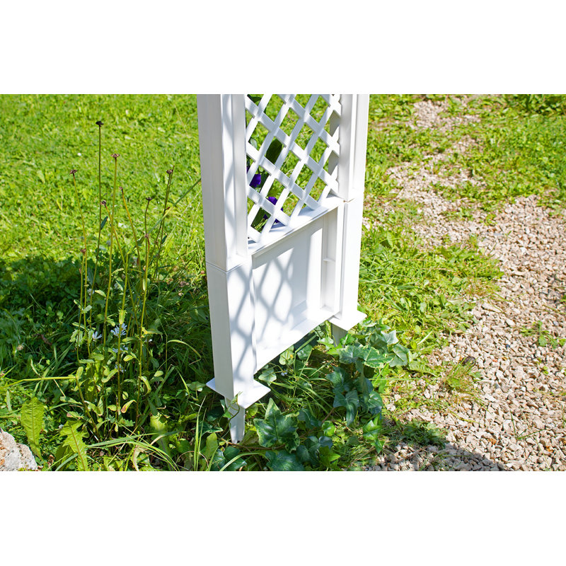 Auburndale 140cm H x 86cm W Plastic Lattice Panel Trellis, White