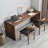 Dark-brown Rectangular Solid Wood desk-131536282