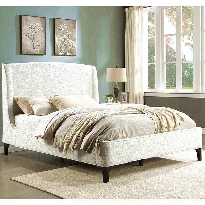 Theodore Snow Upholstered Eastern King Wingback Bed