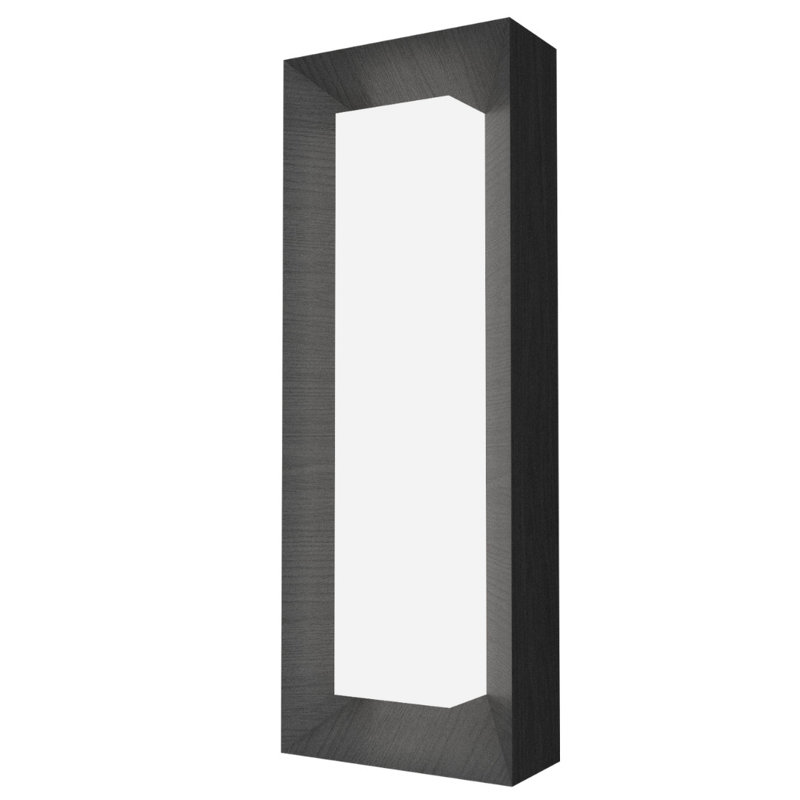 Applique murale encastrée 2 lumières Meio Squadro, Gris organique