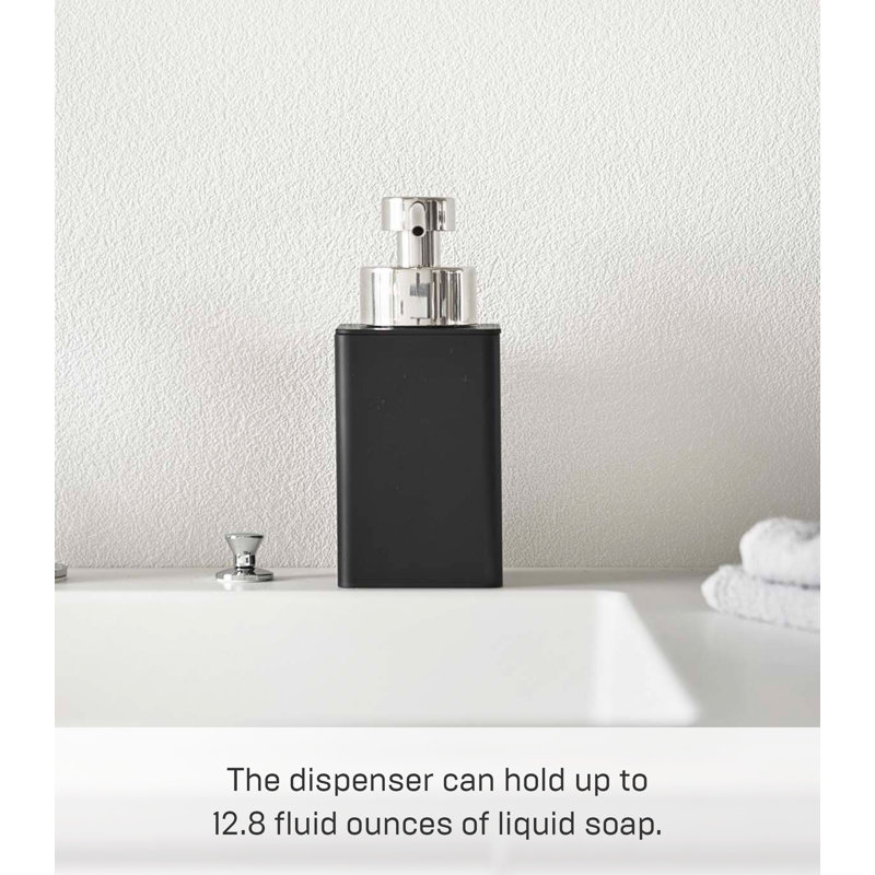 Yamazaki Black Plastic Foaming Soap Dispenser, 12.2 oz