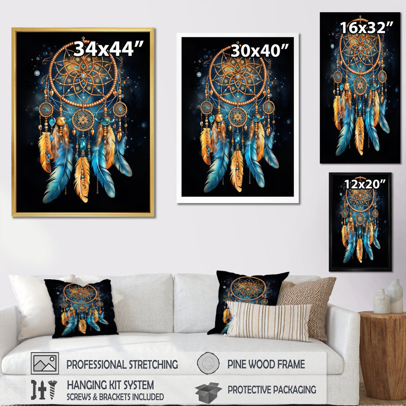 Dreamcatcher Dreams Interceptor II - impressions d'art mural, Cadre photo noir, H 20 po x l 12 po x P 1 po
