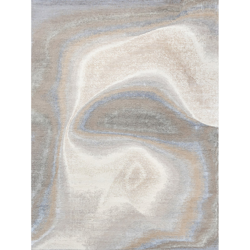 Tapis rectangulaire noué à la main, Rectangle de 5 pi x 8 pi