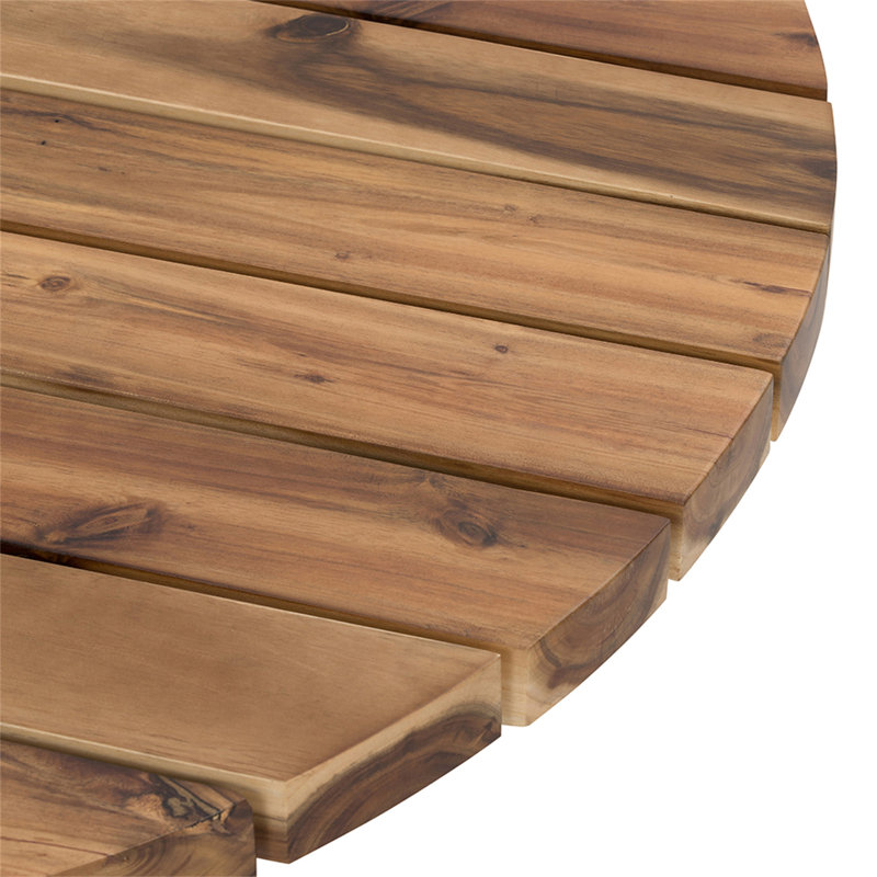 Durable Solid Acacia Wood Coffee Table With Natural Grain