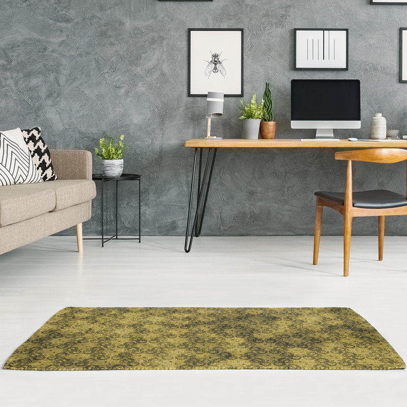 Tapis jaune serpents, Rectangle 4 pi x 6 pi