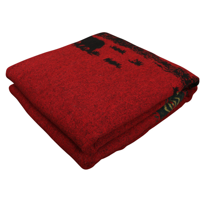 Plaid Wooded River Premier Wooded River Bear - 60 x 72, Couverture décorative rustique à motif ours pour canapé de chalet et lit d'appoint