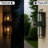 Modern Outdoor Wall Light With Dusk To Dawn Sensor H26'' Black Exterior Wall Lantern With Seeded Glass 2-light Waterproof Sconce For Porch Garage Entryway Bulbs Not Included