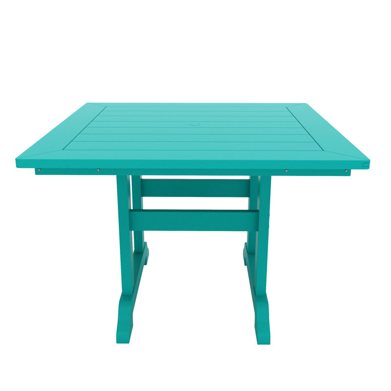 Laguna 4 - Person Patio Dining Set with Square Table, Turquoise