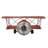 Analogue Metal Quartz Movement / Crystal Tabletop Clock in Black/White/Red