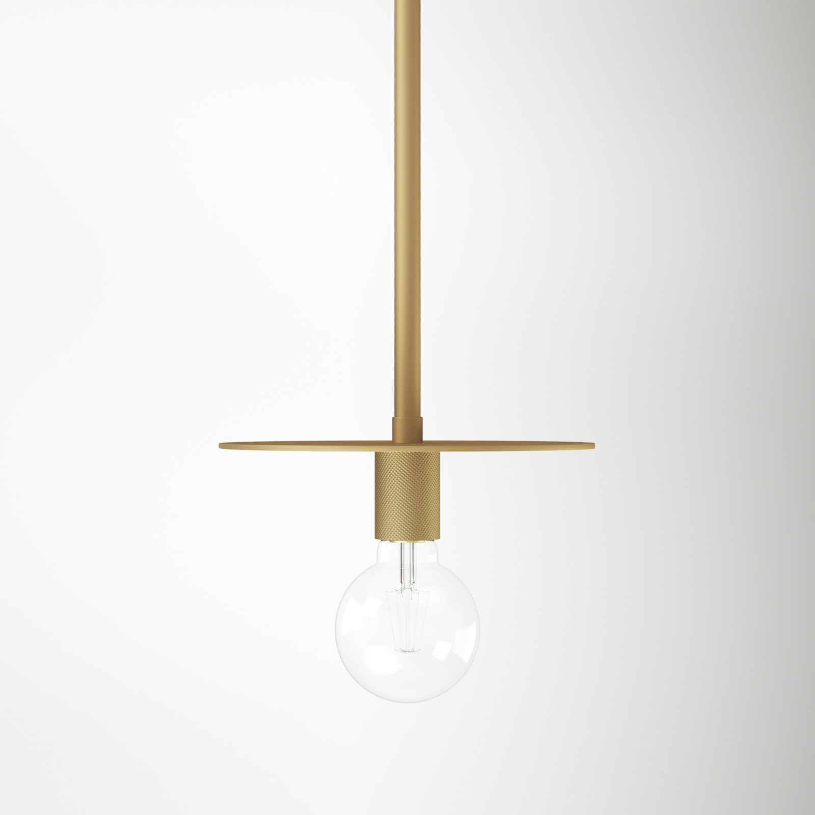 Sawvel Single Light Steel Dimmable Pendant, Vintage Brass