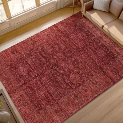 Tapis rouge noué à la main de haute qualité