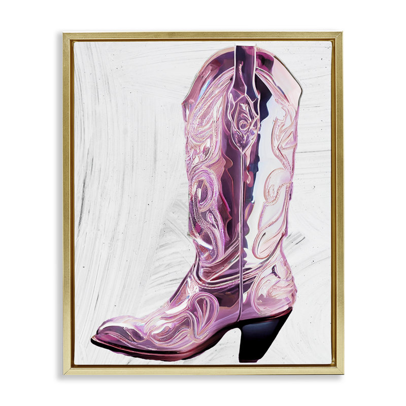 Cadre flottant Cowgirl Cendrillon, design par Sasha, H 21 po x l 17 po, Cadre flottant métallique doré