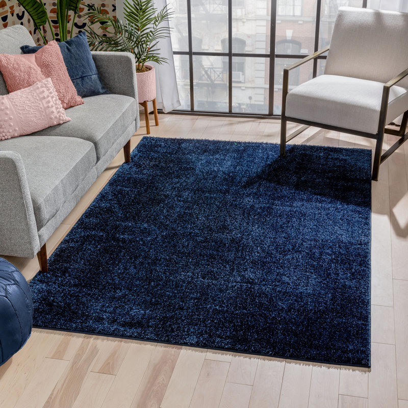 Rainbow Solid Colour Shag Area Rug, Rectangle 120 x 160cm