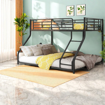 Lits superposés en métal peu encombrants, conception simple TG au-dessus d'un grand lit