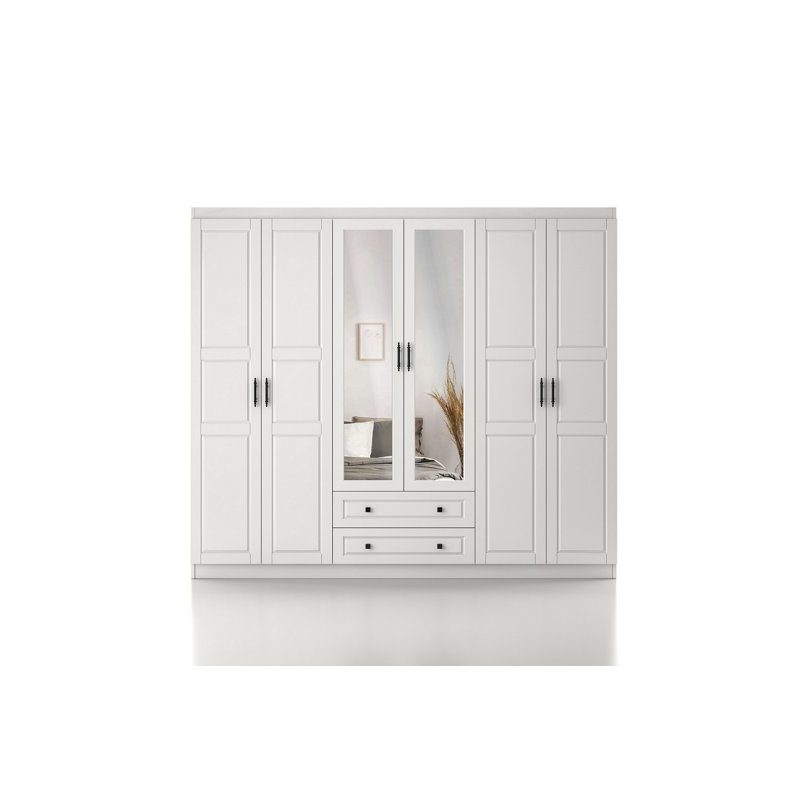 Berend 6 Door Manufactured Wood Wardrobe