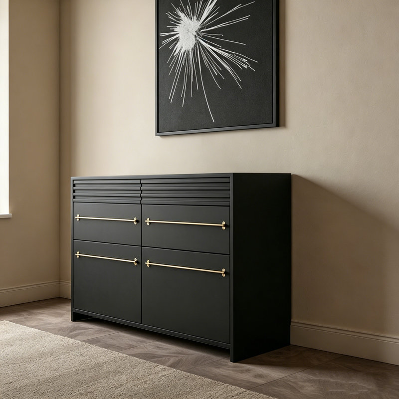 Buffet Modern Minimalist, Noir