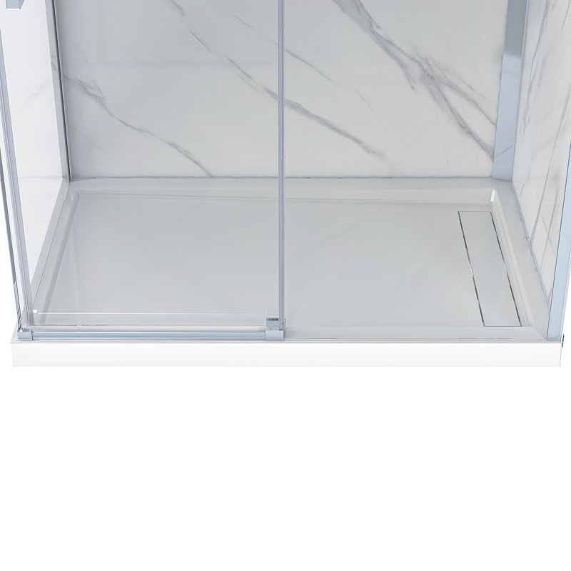 Bristol 48" x 32" Chrome Framed Rectangular Shower Kit