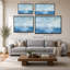 «Silver Blue Sea» par Pamela Munger - impression sur toile-924137833-924137835