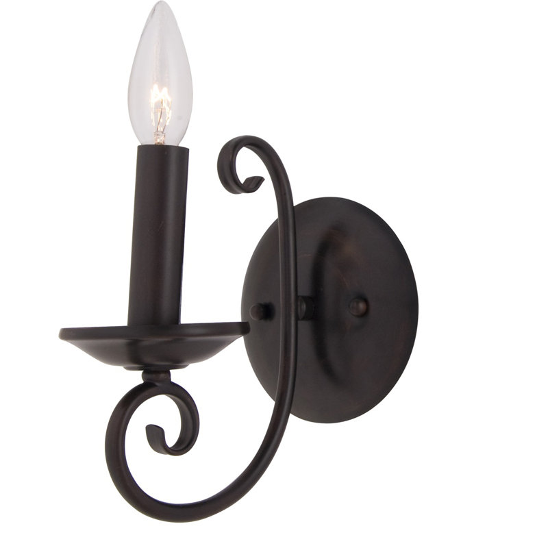 Applique murale 1 lumière Solvey, Bronze huilé