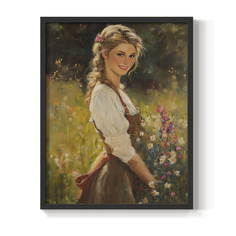 Reproduction encadrée WOMEN Series CCXCII - bois massif, H 15 po x l 12 po, Noir, noir, noir, noir