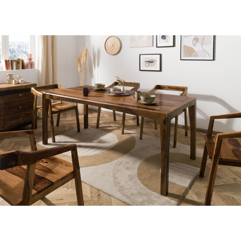 Ancona Solid Wood Dining Table, 77cm H x 180cm L x 85cm W