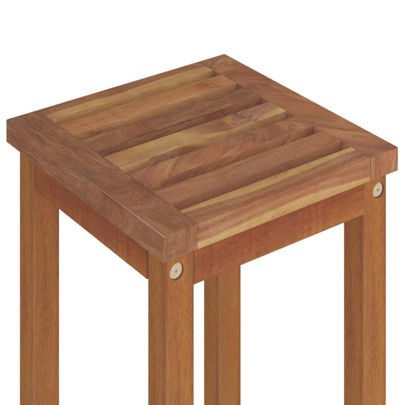 Ensemble de 4 tabourets de bar d'intérieur et d'extérieur en bois naturel